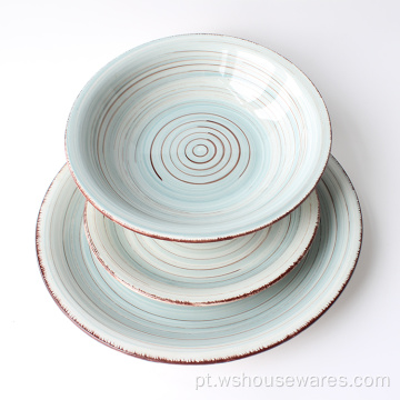Placas de jantar de porcelana de luxo moderno novo design